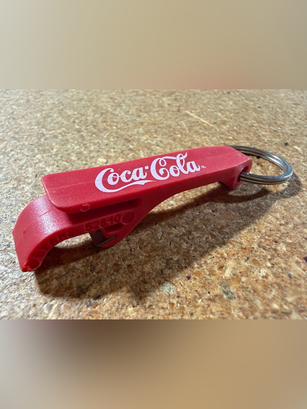 Vintsge Coca-Cola Red Bottle Tab Can Opener Keychain Silver Metal Ring